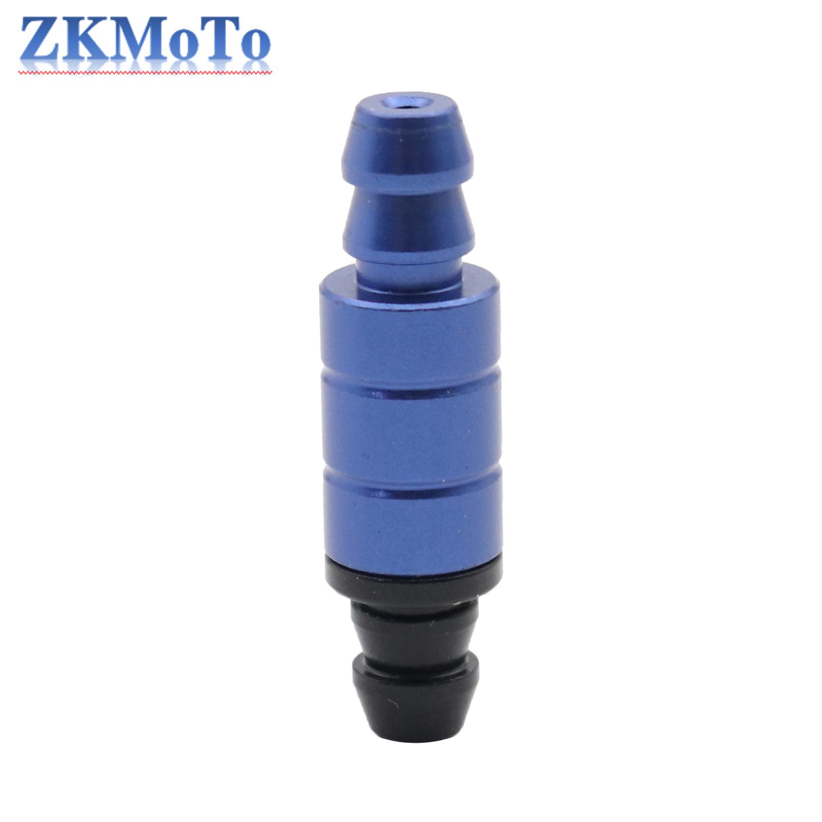 Motorcycle CNC Aluminum Fuel Tank Fuel Tank Cap Fuel Check Valve One Way Valve For Yamaha KTM Kawasaki Suzuki Honda Universal синий
