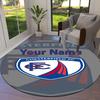 Chesterfield Fc Crest Custom Name Round Area Rug Carpet Rug For Living Room Bedroom Sofa Playroom Decor Nonslip Floor Mat
