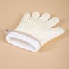 1 Pair of Heat Resistant Oven Mitts Silicone Materials Nonslip Kitchen Mitts for Secure Grips in High Temperatures