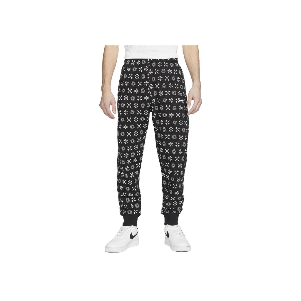 Nike Sportswear Club Fleece Embroidered Logo Print Joggers Men Bottoms Black FJ1637-011