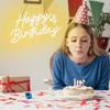 Happy Birthday Neon Sign for Party and Wall Decor with USB and Dimmer Switch,Happy Birthday Sign for Backdrop