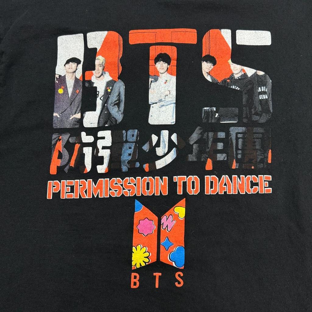 [USED] BTS Bangtan Boys T-shirt, Vintage, Black, Size L (Women's), Not Available In Japan