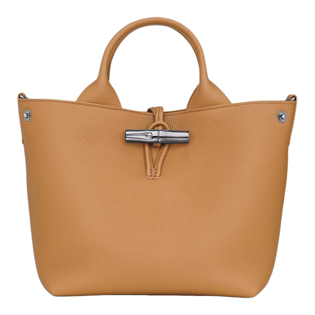 Longchamp Le Roseau İkonik Bambu Tokalı Ayarlanabilir Omuz Askılı Deri Çapraz Vücut El Çantası Küçük Kadın El Çantası Ceviz 10273HFP371