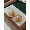 French-Style Pearl Earrings 2026 New Popular Vintage Earrings Round Design High-End Elegant European and American Style Earrings