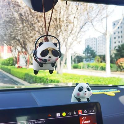 Lindo colgante de decoración interior de coche con diseño de Panda Navigator de Anime, adorno colgante para espejo retrovisor de coche con diseño de Tigre Navigator.