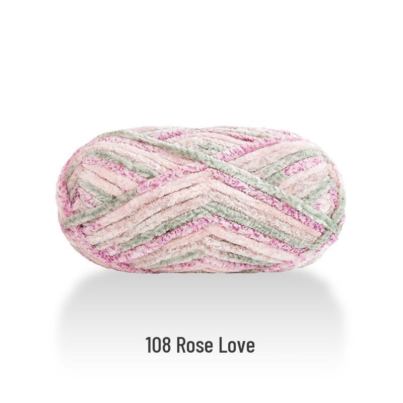 Jiate Snowball Chenille Yarn: Cozy, Thick, Fluffy Yarn for DIY Crochet, Gold Velvet Knit, Shoes, and Scarf Projects.