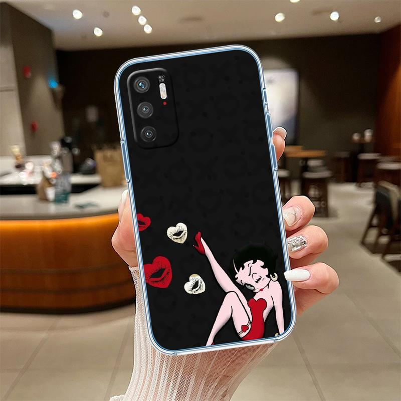 

RE11 B-Bettys Pattern B-Boops Transparent Phone Case for Motorola Moto Edge 20 30 40 50 S30 Fusion Ultra Pro Neo Lite + G200 G23 Motorola Edge 40 Neo