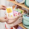 Plastic Storage Basket with Handle Portable Shower Caddy Tote Organizer Basket Bin for Bathroom Kitchen Dorm Room Bedroom