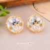 Medieval Style Oil Painting Series Earrings Baroque Pearl High-end Goods New Chinese Style Earrings Versatile Temperament New Women