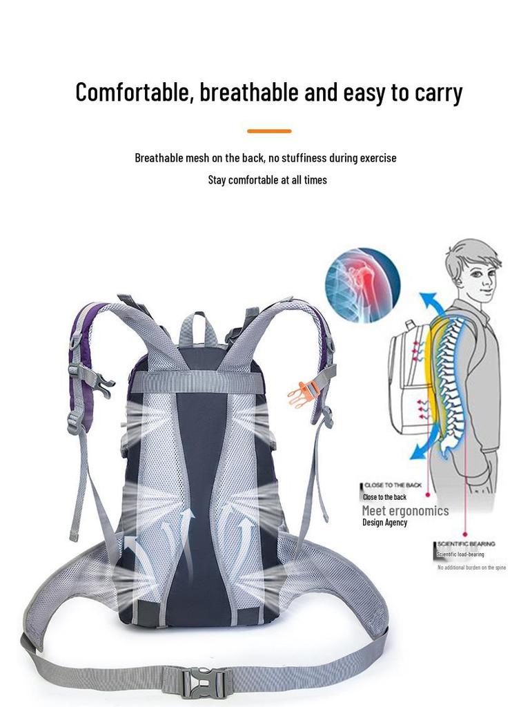 Wasserdichter Wanderrucksack für Herren und Damen mit großem Fassungsvermögen