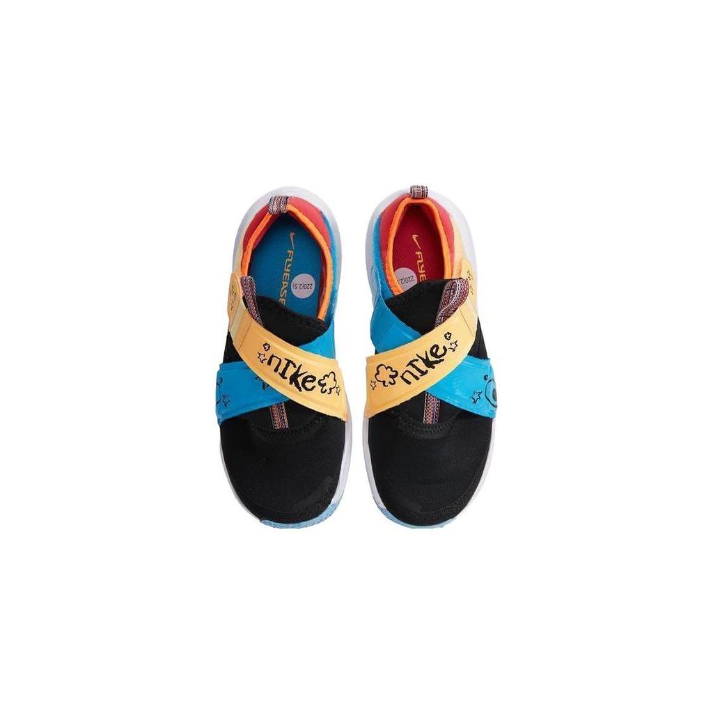 Nike Flex Advance Br Abrasion Resistant Low Top Kids' Running Shoes Black Blue Yellow Children Aged 3 7 Years Old DZ2800-001