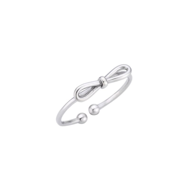 LILYKORI Silver Slim Ribbon Ring