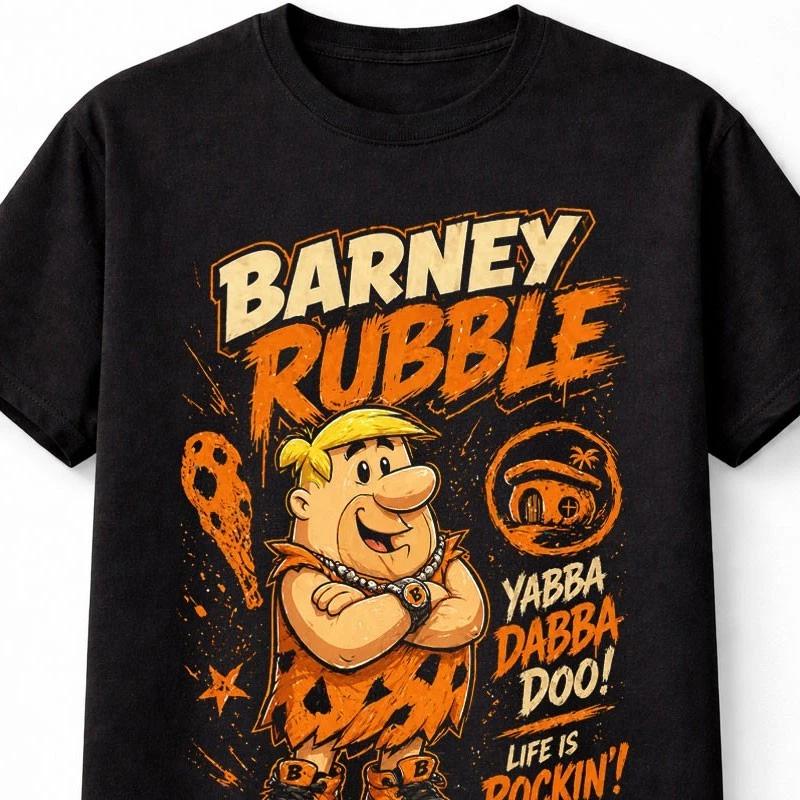 Barney Rubble The Flintstones Yabba Dabba Doo Cartoon Unisex TShirt S