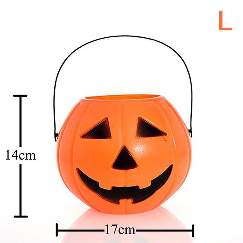 1pcs Pumpkin Bucket Halloween Candy Trick Or Treat Buckets Holder Pail Mini Basket Halloween Gift Home Decoration Props