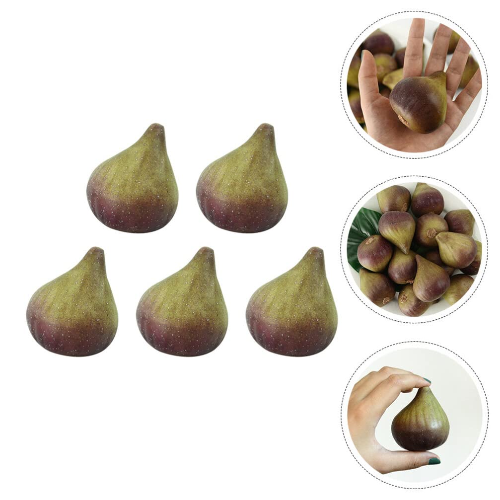 TOYMYTOY Set of Simulation Fig Fruit Lightweight and Compact Display Figurines for Home and Store Decor 5-Piece Models,