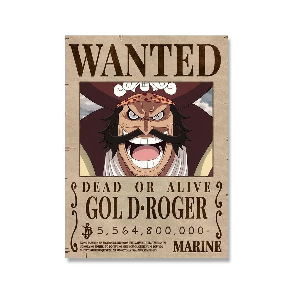 One Piece Canvas Paintings Luffy Japanese Anime Poster Bounty Picture and Print Home Decor for Living Room Kids Gifts Decoration No Frame