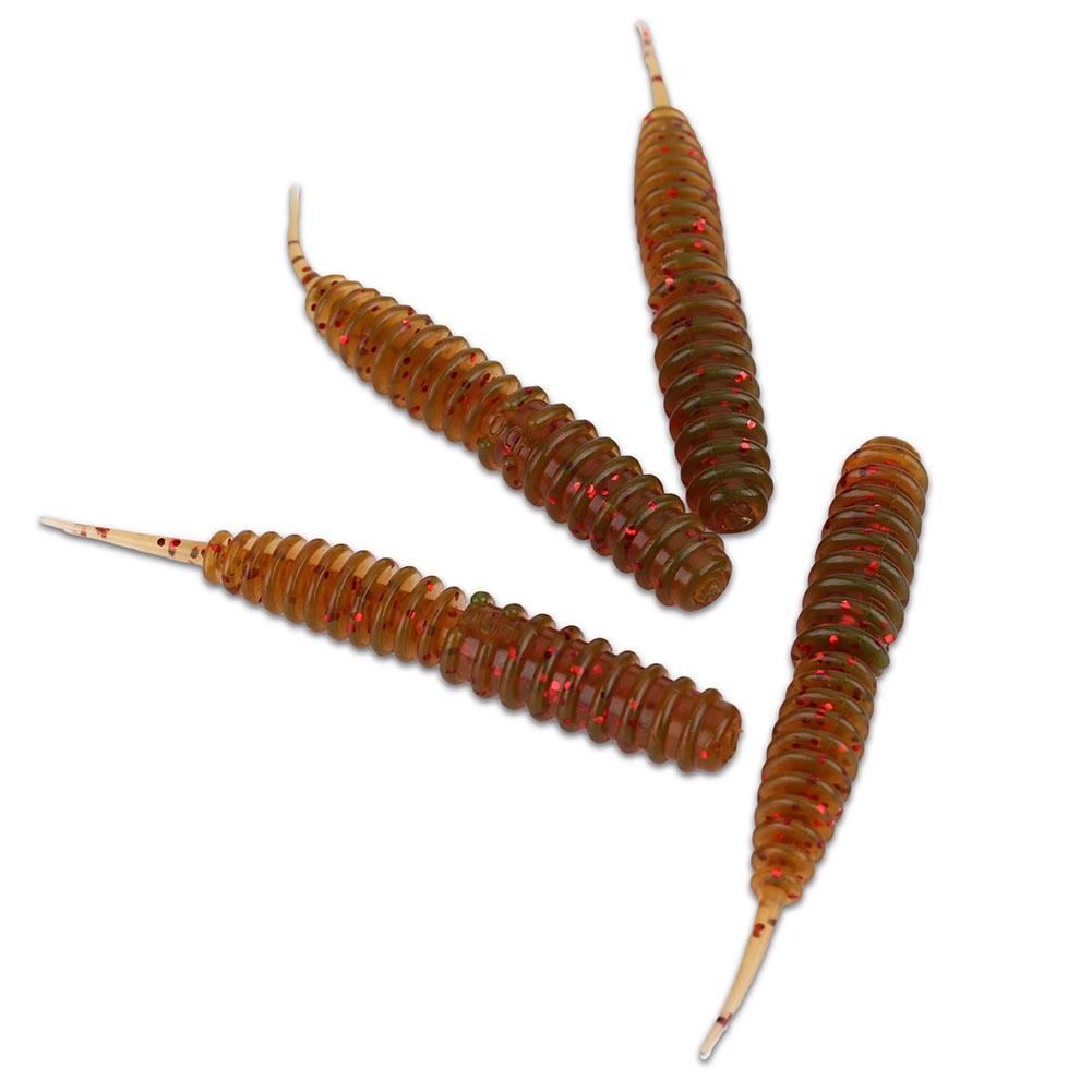 20buc Momeală de Pescuit Vierme Moale Realist Set Cutie Accesoriu Nada (Maro)