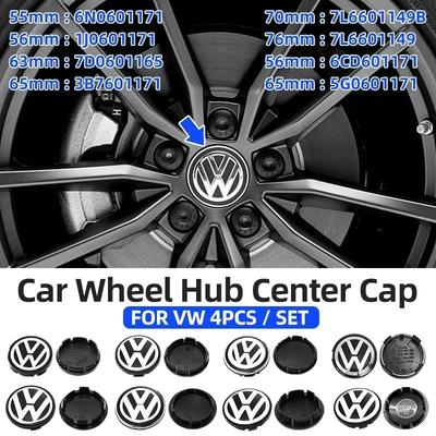 Pro Volkswagen VW 4ks 56/65/66mm Krytky středových krytů kol auta Náhradní příslušenství Pro Volkswagen VW R GTI Golf 5 7 Caddy