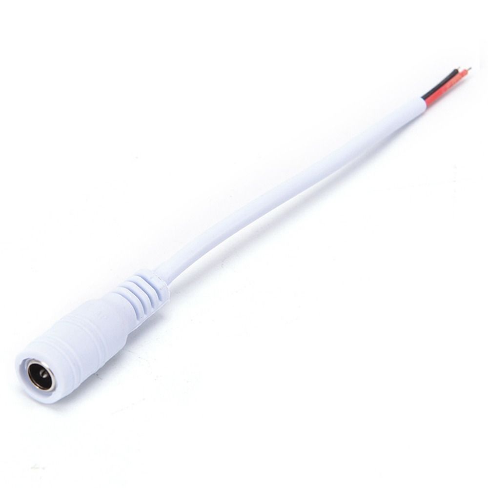 

5.5x2.1mm DC Male Female Power Plug for CCTV DC LED Strip Light Connectors Power DC Connector White-Female