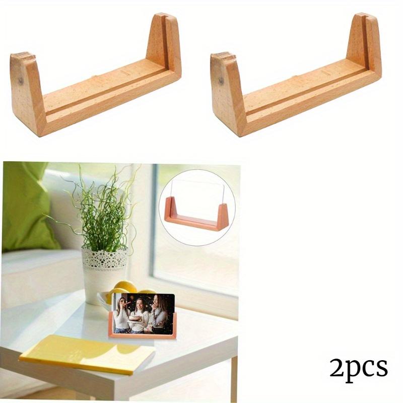 2 Stück 5 Zoll U-förmige Basis Acryl Massivholz Holzrahmen Nordischer Rahmen Hochzeitsfoto Bilderrahmen Desktop Büro Fotodeko