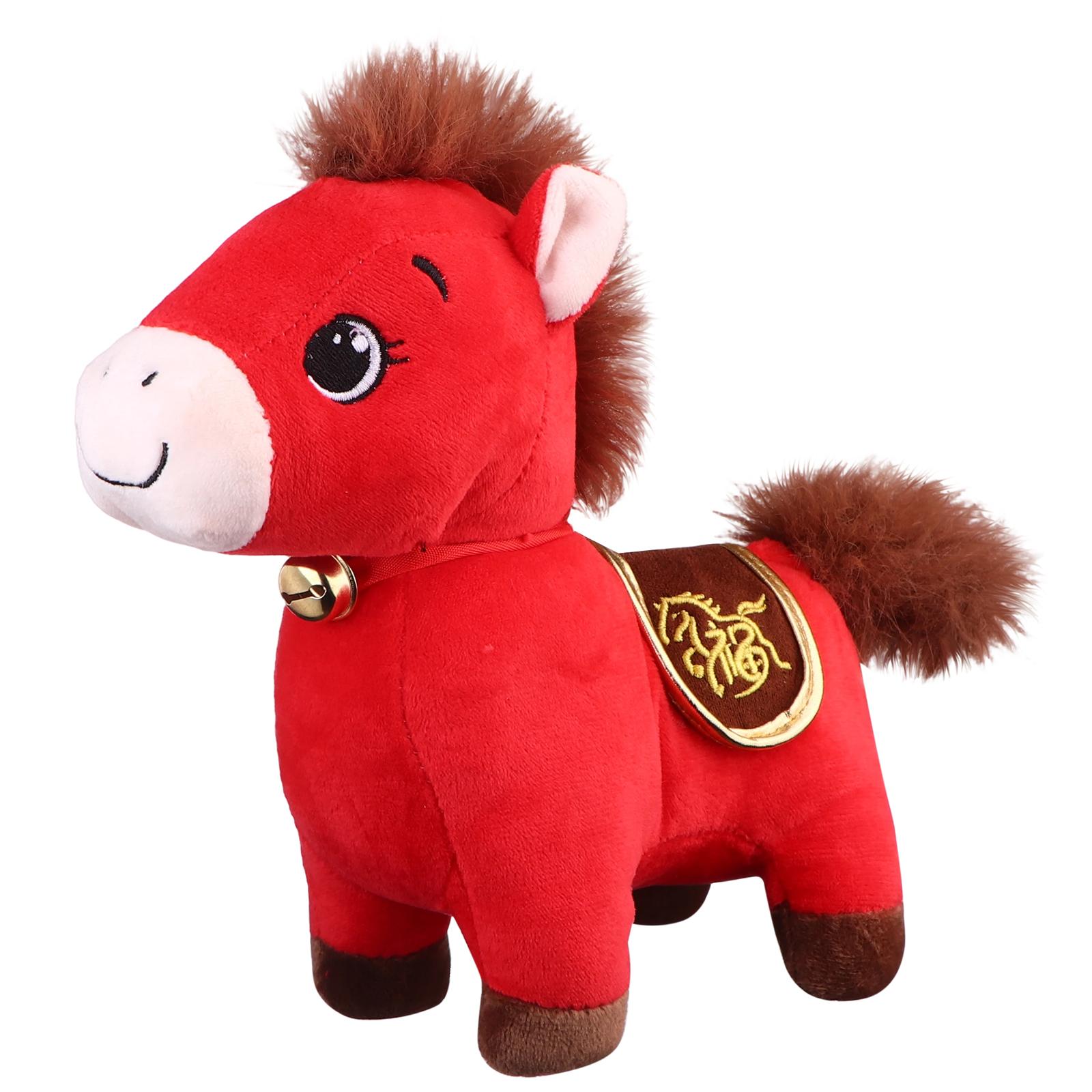 2026 Year Of The Horse Stuffed Animal Mascot Plush Chinese Zodiac Horse Pendant Statues Plush Toy Chinese  Year Mascot Figuri