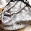 Luxury Brand Flower Print Square Scarf Women's Imitation Silk Scarf Casual Versatile Decoration Small Neck Scarf 70CMx70CM