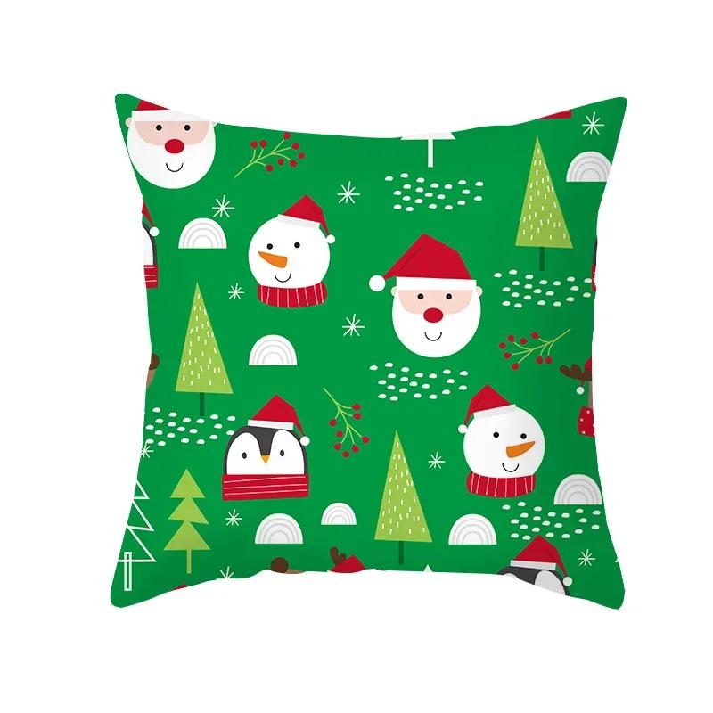Home Decoration Christmas Cute Cartoon Pillow Case Cushion Cushion Cushion Set is suitable for bedroom living room