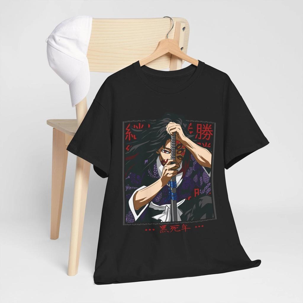 2026 Summer Demon Slayer Anime Kokushibo Printed Loose Shortsleeved Pure Cotton Childrens Tshirt Unisex Casual Loose Y2k