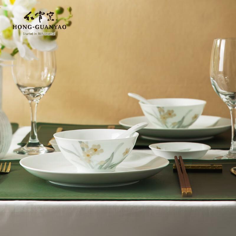 Hongguanyao Lingbo Fairy 30-Piece Ceramic Dinnerware Set
