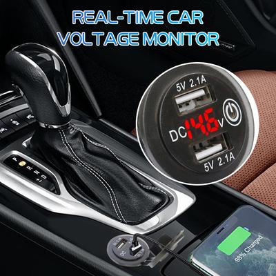 Caricatore rapido Caricatore per auto doppio USB con pulsante interruttore 4.2a Presa di corrente per ricarica rapida per auto 12v / 24v Motociclette