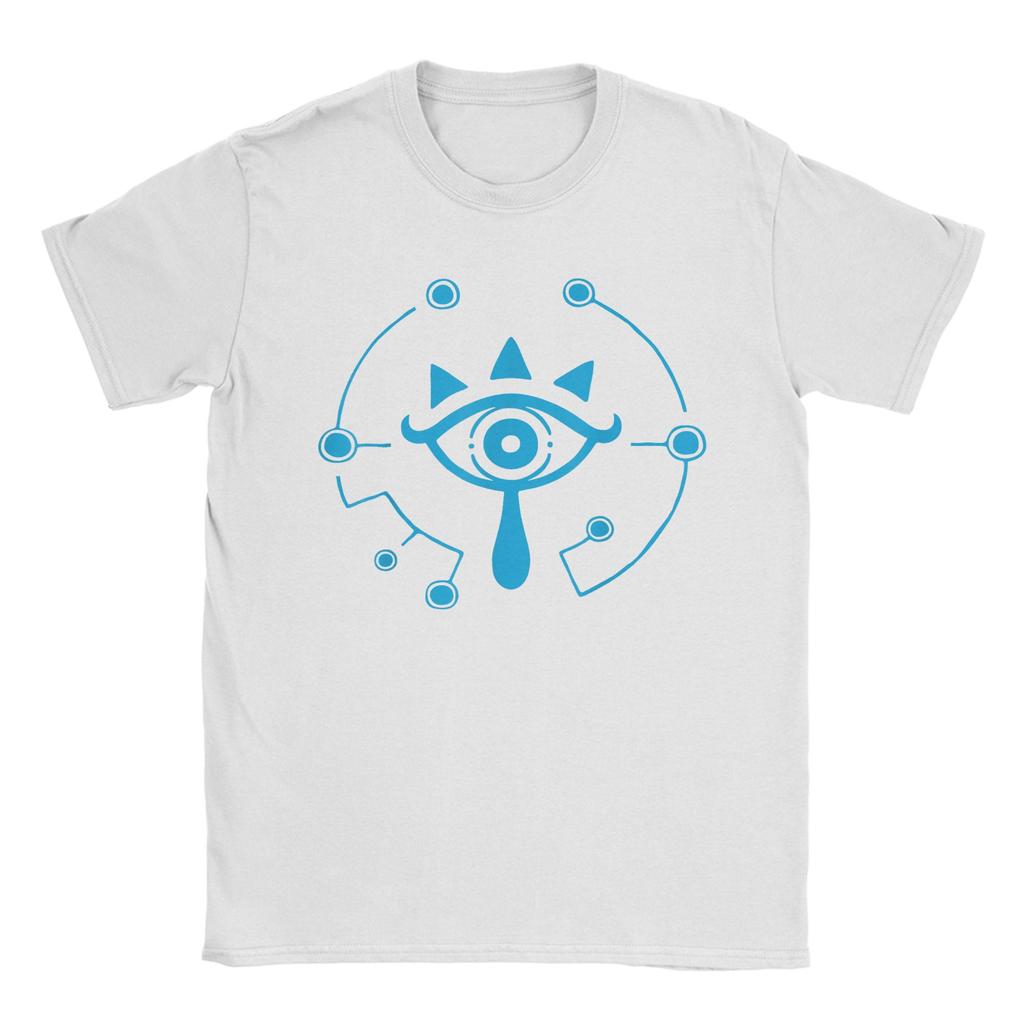 Novelty Zeldas Breath Of The Wild Sheikah Eye Logo TShirt for Unisex 100 Cotton T Shirts Short Sleeve Tee Shirt Original Tops