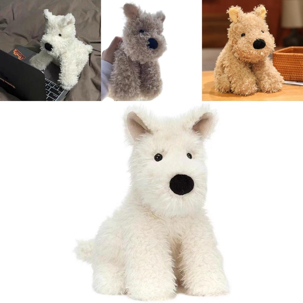 White/brown West Highland Terrier Plush Toy Pillow For Sleeping And Cuddling Great Birthday Gift For Boys And Girls