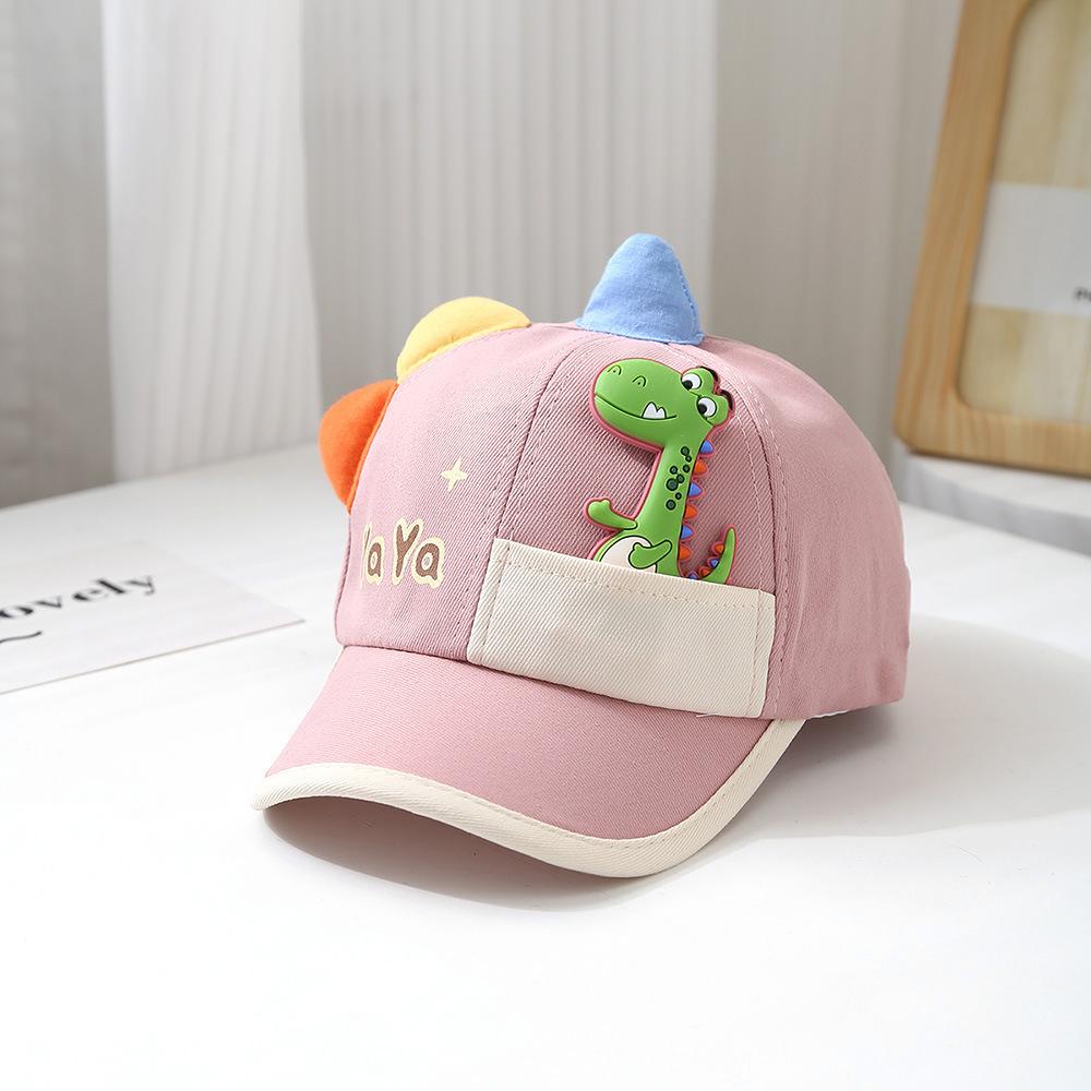 Nuovo Cappellino da Bambino Cartone Animato Dinosauri Estate Autunno Cotone Morbido Bambini Ragazzi Ragazze Cappellino da Baseball Estivo all'Aperto Cappelli da Sole per Neonate