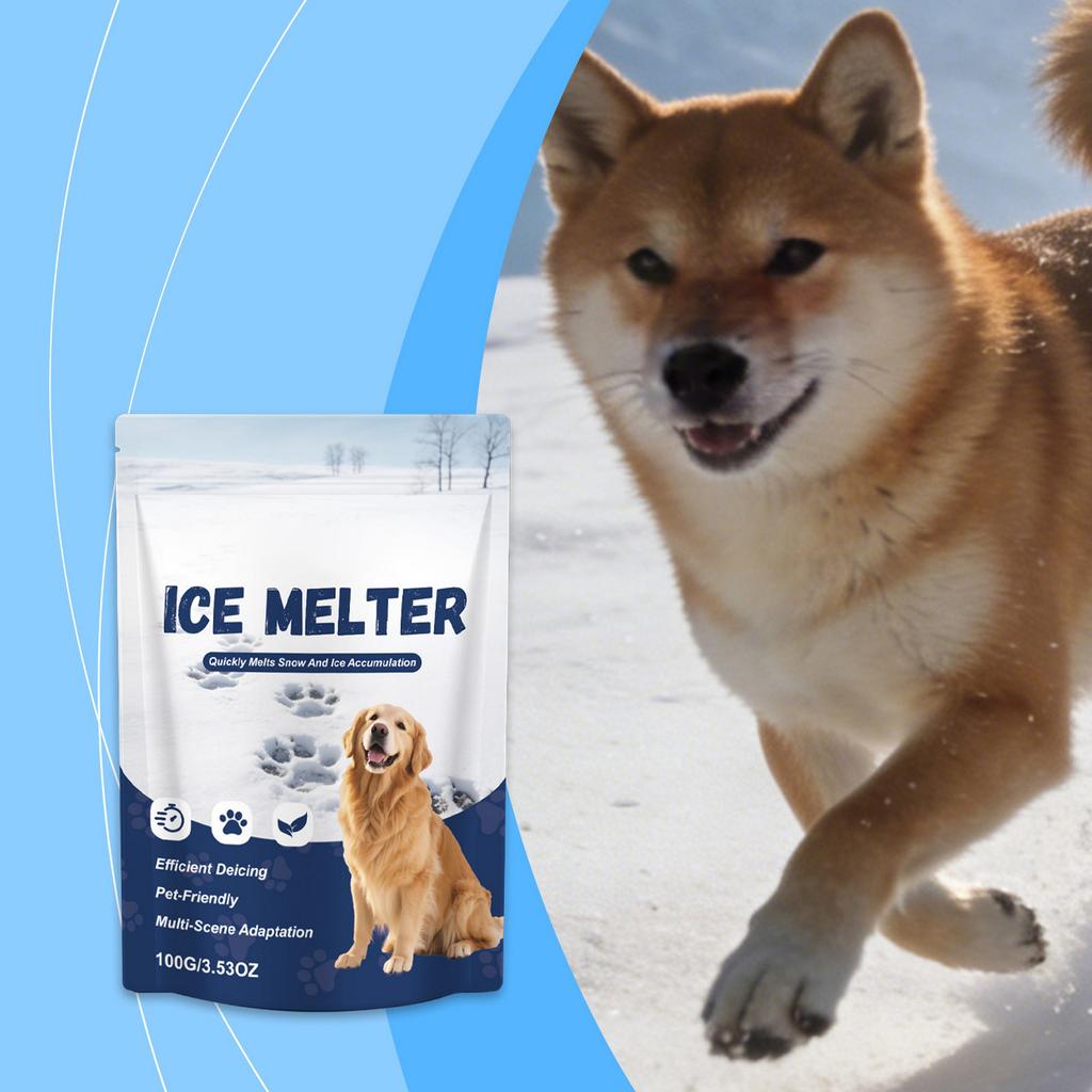 Pet Ice Melter 100g Fast Snow Removal Gentle Paw-Protection Anti Slip For Home Yard Use