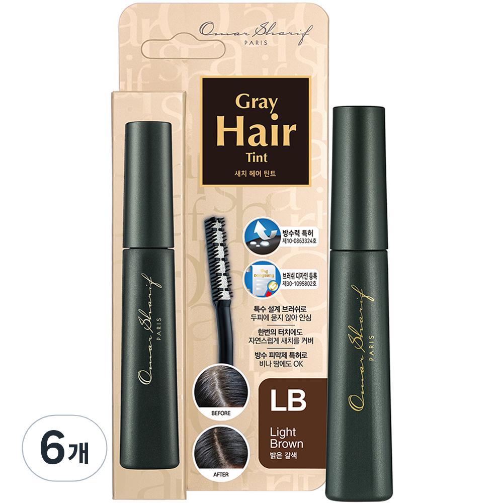 Dongsung Pharmaceutical Omar Sharif Hair Tint Mascara 15ml Light Brown 6 pcs