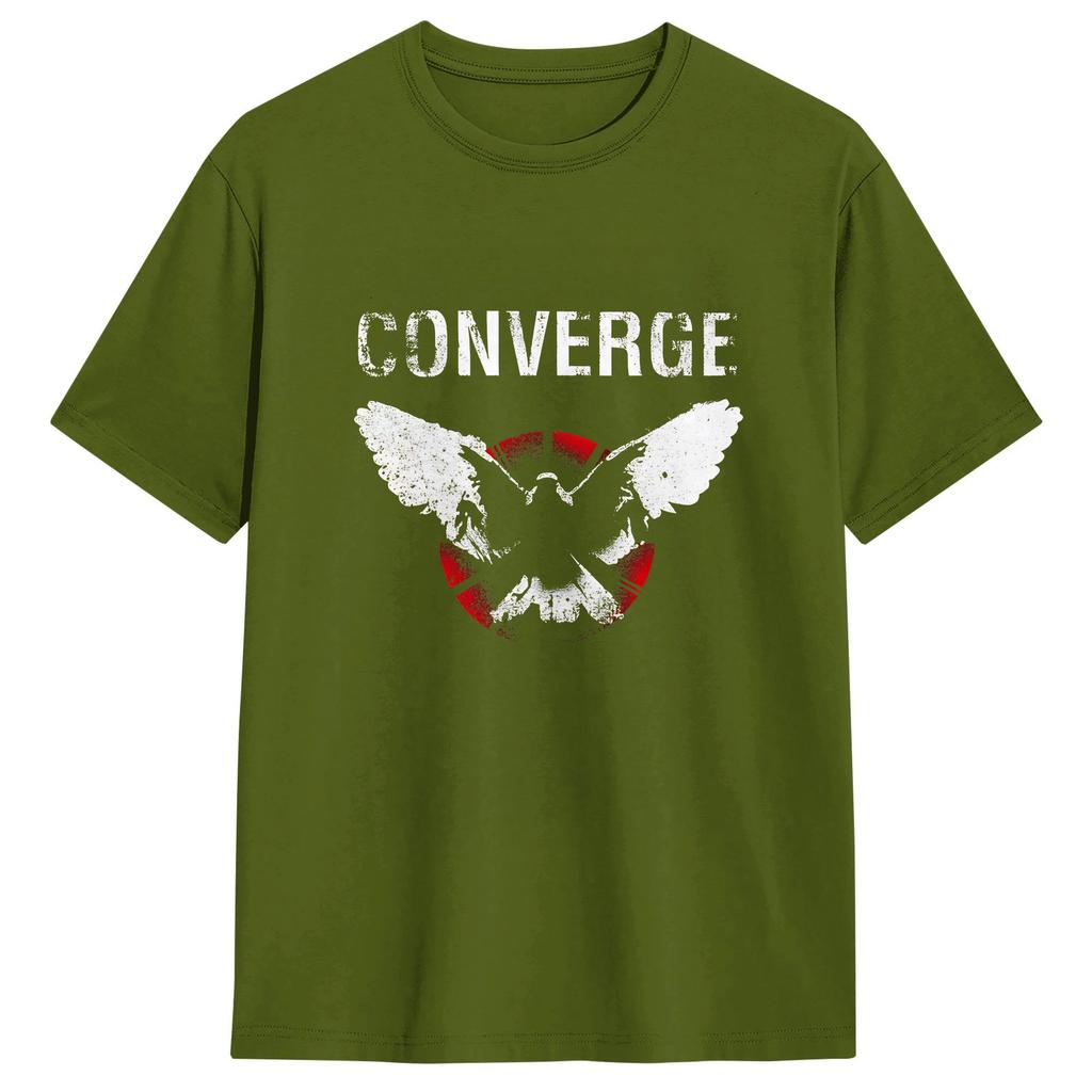 Converge Vintage T Shirts For Unisex Pure Cotton Novelty Tshirts O Neck Tees Short Sleeve Clothing Gift Idea