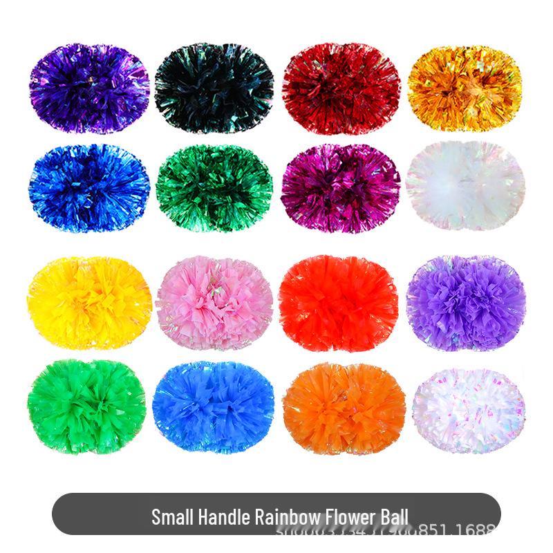 Rainbow Cheerleading Pom-Poms Handheld Dance Props