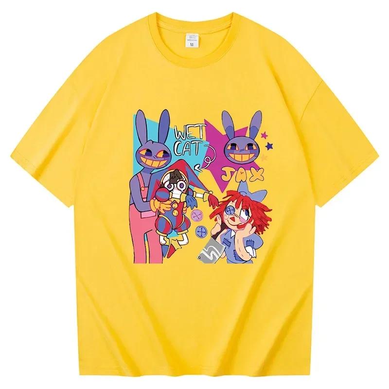 The Amazing Digital Circus Merch T-Shirt Unisex Short Sleeved T Shirt Casual Tee Cotton Y2k Hip Hop Top Tees Vintage Streetwear