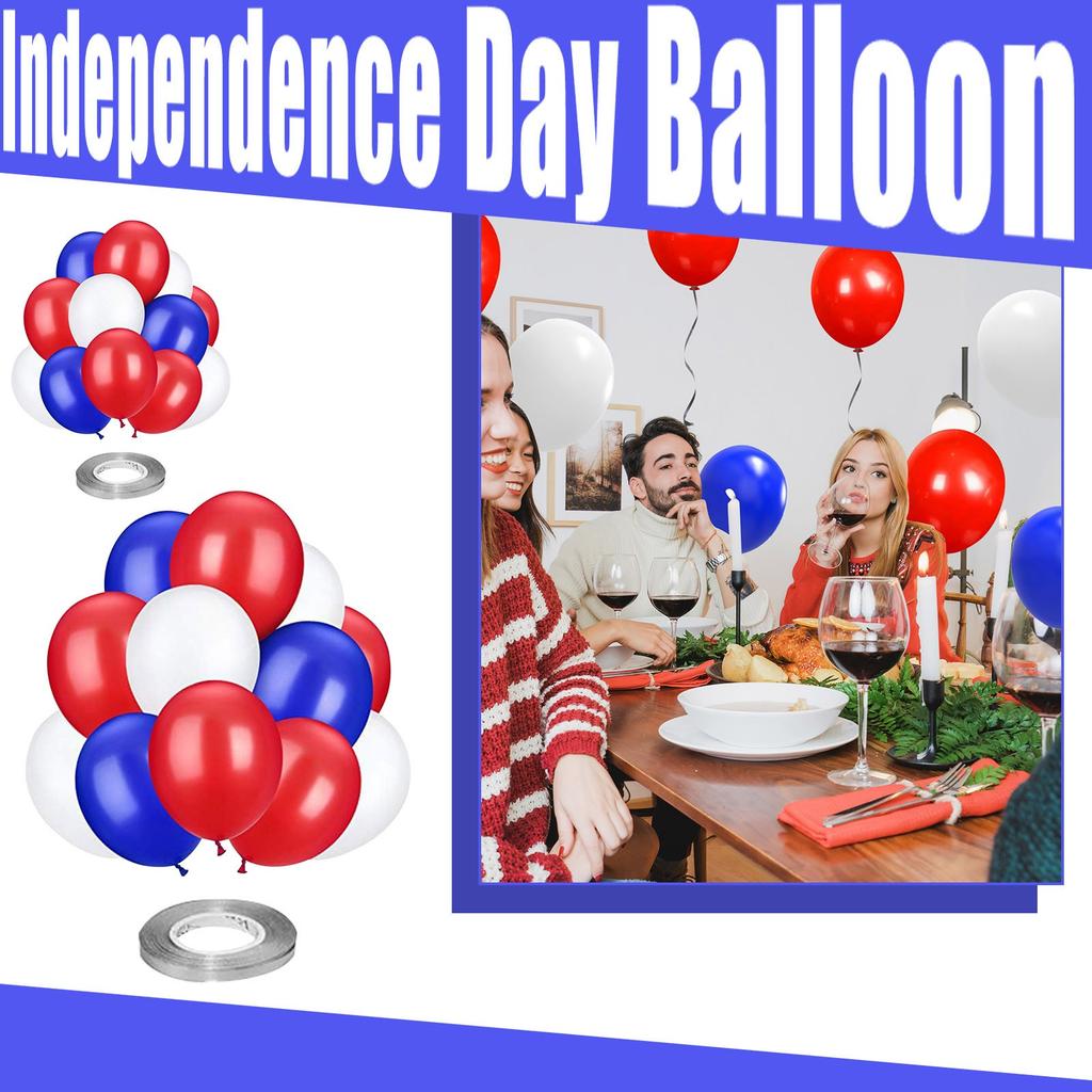 Independence Day Party Balloons Three Colors