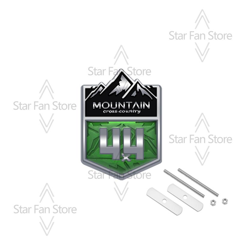 Metal Mountain Cross-country 4X4 Grille Badge Pattern Stickers Car Trunk Body Emblem Decal For Jeep Wrangler Chevrolet Toyota FJ ALW1