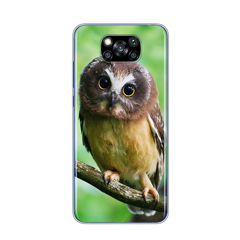 Camouflage Owl Animal For Xiaomi Poco X3 NFC C3 F2 F1 M3 M2 X2 11 10T Note 10 8 Mi Play A2 5 Lite Pro Phone Case