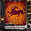 TapestryBrisbane Broncos Custom Name Text Personalized Wall Hanging Tapestry Home Wall Decor