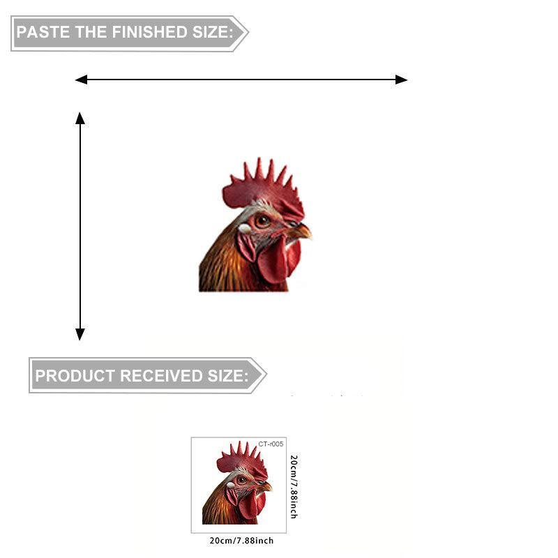 

Creative Red Rooster Static Cling Window Sticker Removable Self-Adhesive for Glass Door Kitchen Living Room Home Decor Art 20x20cm різнокольоровий
