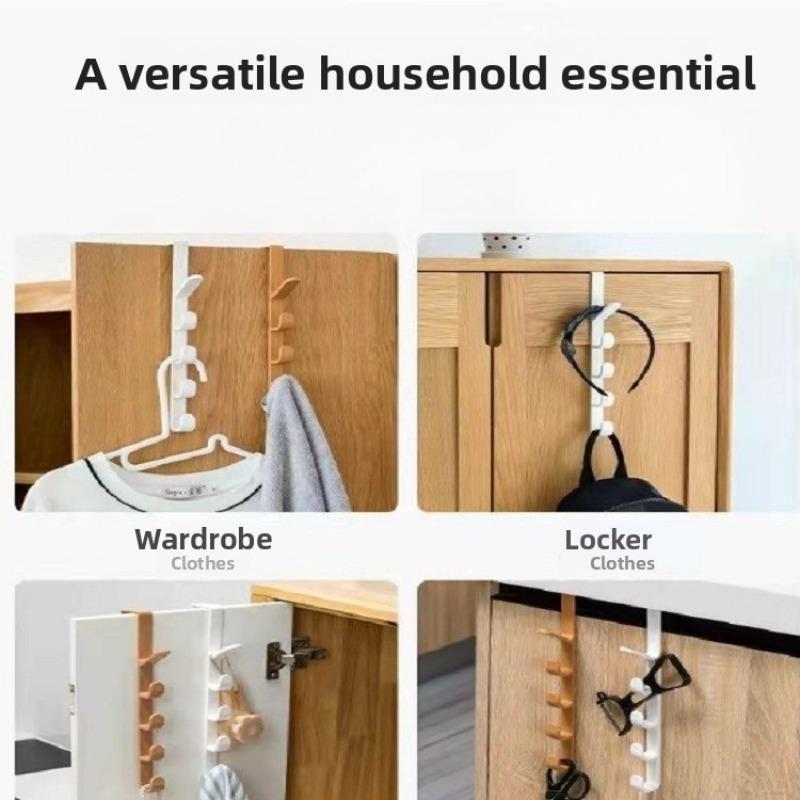 Hanger Connection Hook Behind Door Hook Bag Hanger Household Dormitory Storage Wall Hanging Door Long Row Hanger