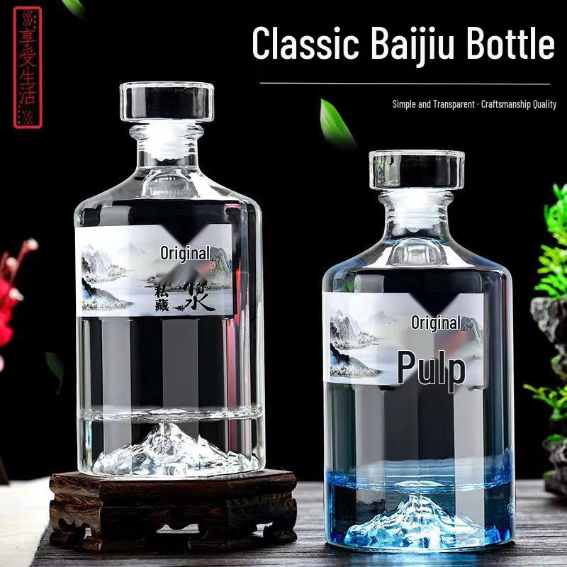 High-Grade Custom Baijiu Glass Bottle with Logo – Durable Packaging for Wine Bottles