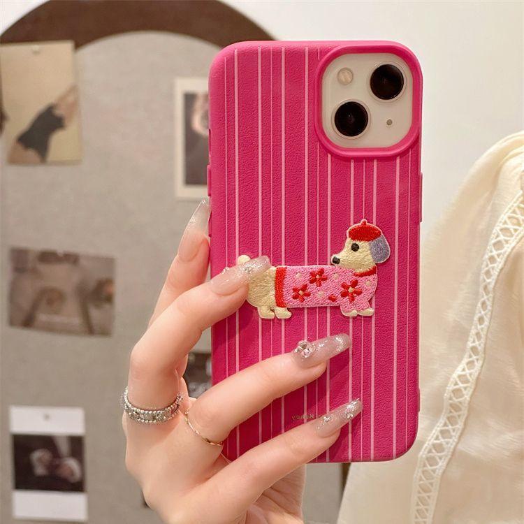 Apple 16 Series Mobile Phone Case Suitable for Apple 13 Mobile Phone Case IPhone 15 Promax New 14Plus Leather Pattern