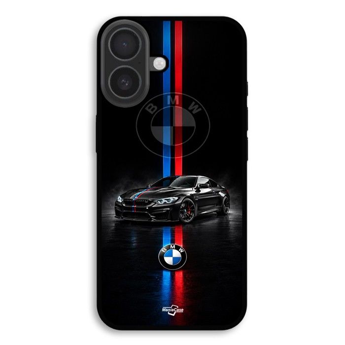 Hülle Für iPhone 17 BMW M4 Schwarz Motorsport Streifen M Blau Rot Racing Design Premium Maniacase schwarz