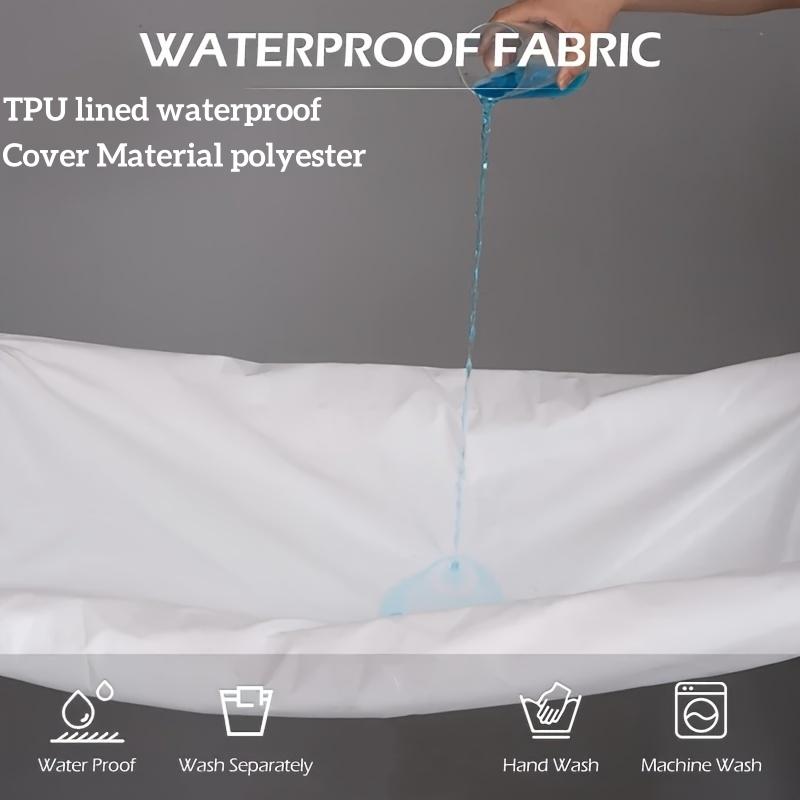 1pc Waterproof Fitted Sheet,Soft Polyester Bedding Mattress Cover with Deep Pocket,Solid Color Design for Bedroom,bed Sheet Only, Dormitory Bedding