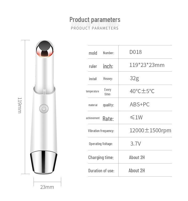 Cross-Border Electric Eye Massager: Color Light, Vibration, Heating, Eye Cream Enhancer - Reduces Fine Lines