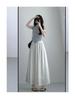 Pleated A-Line Cotton Linen High Waist Wide Leg Culottes Skirt Pants